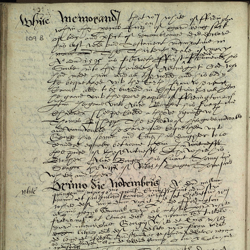 Nuncupative Will of William White Husbandman 1595